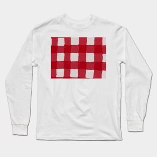 red and white checkered pattern Long Sleeve T-Shirt